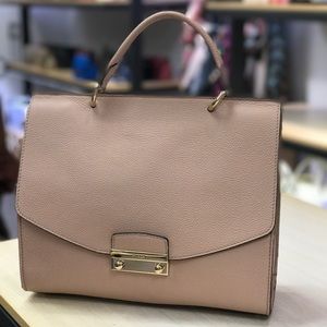 Furla leather large handbag pink